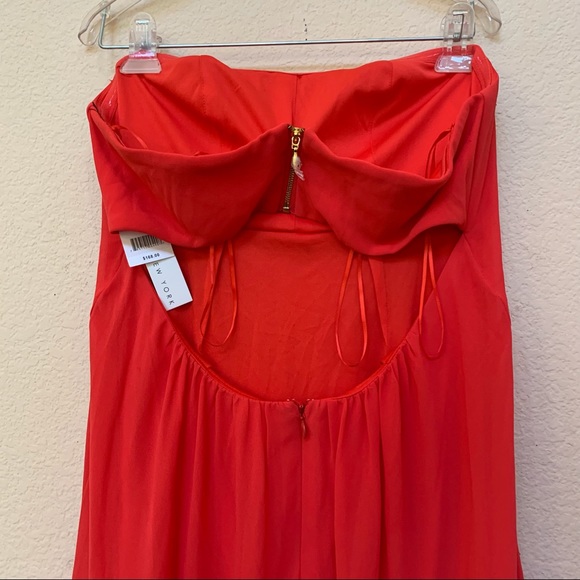 Nicole Miller TANGERINE Strapless Maxi Dress NWT - Picture 10 of 15